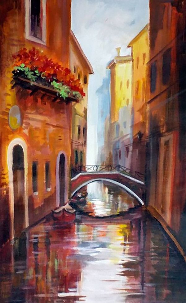 Painting with the Padre - Venice Canal at Morning \u2013 Khalid Shahin