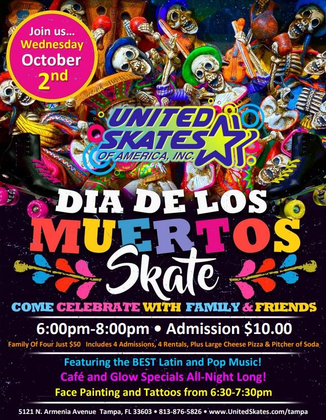 Dia De Los Muertos Latin Skate Night