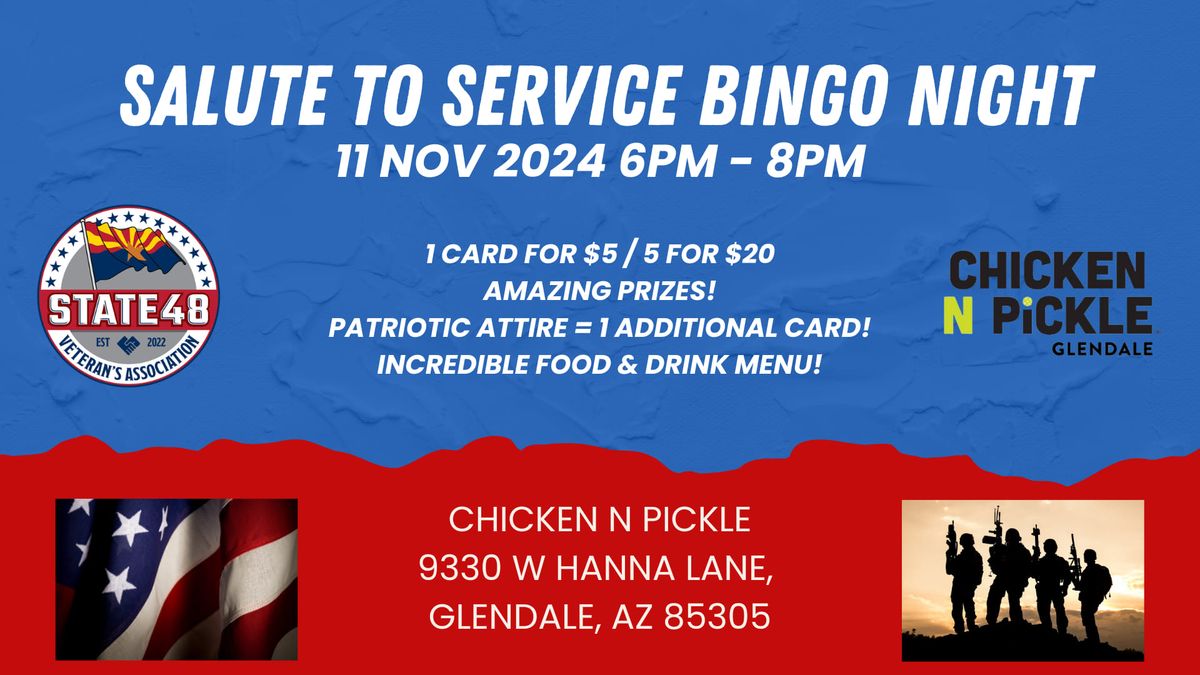 Salute to Service Bingo and Giveback Night