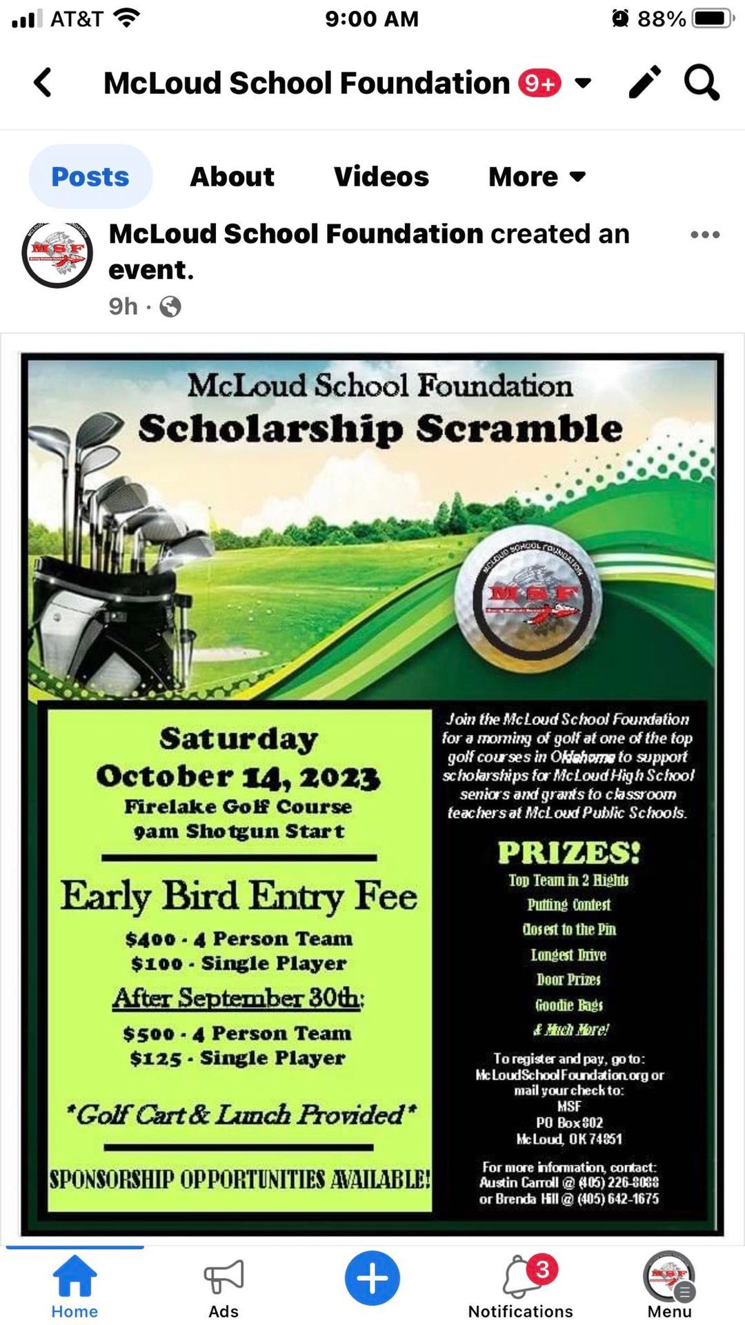 2024 MSF Scholarship Scramble