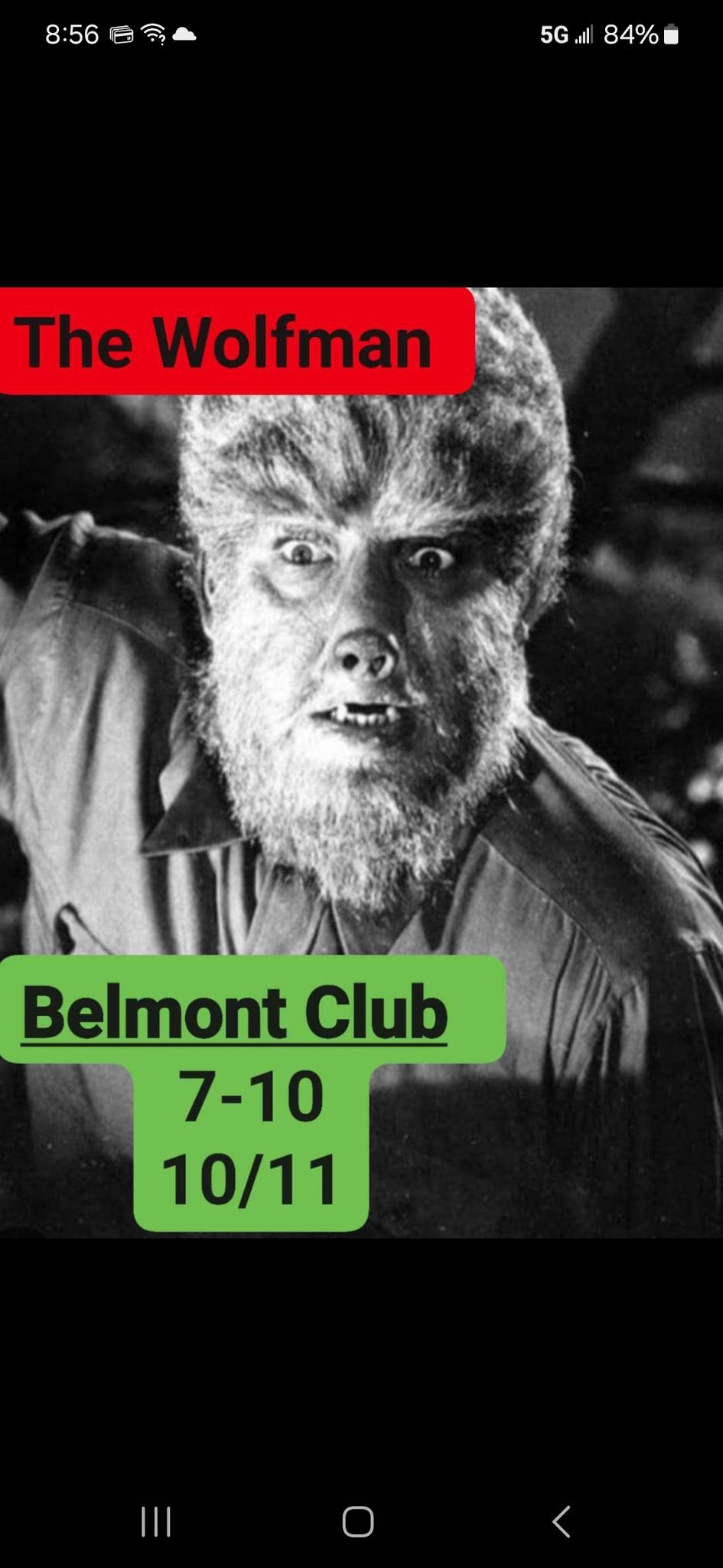 The Wolfman @ The Belmont Club