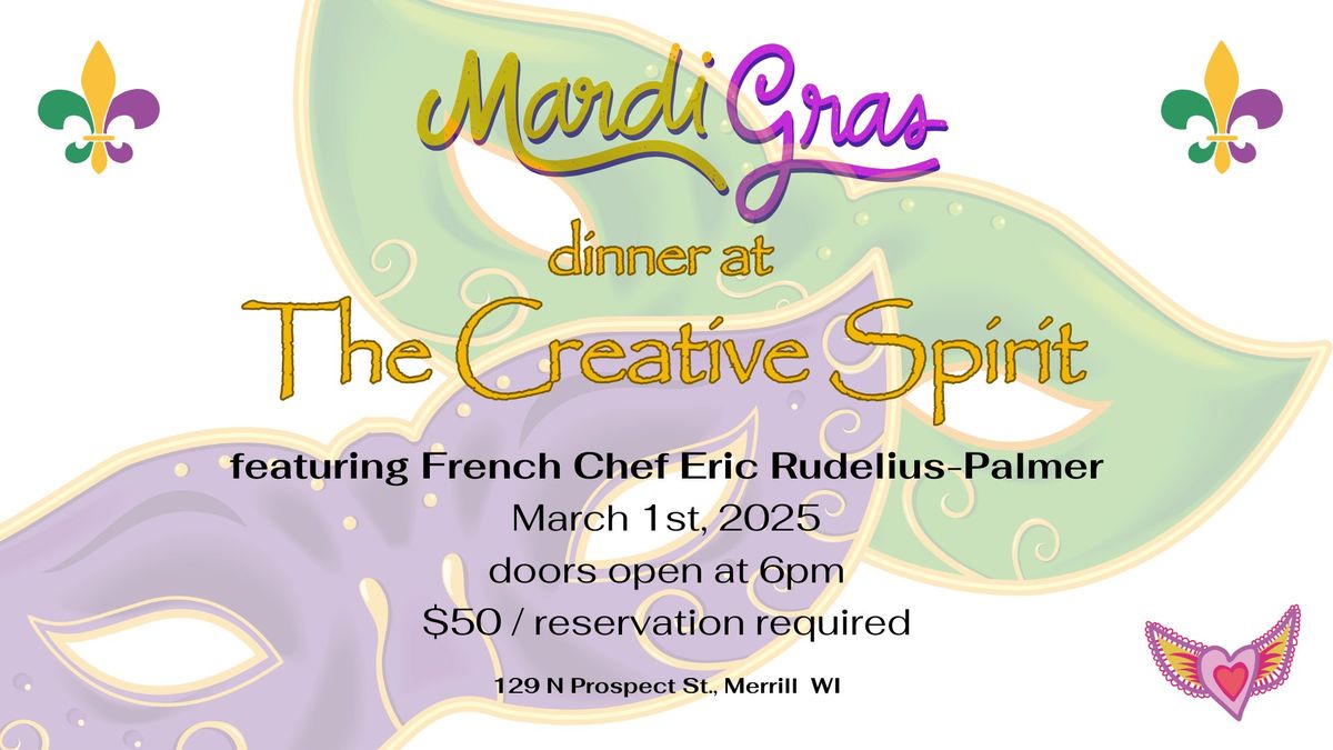 Mardi Gras Dinner Party featuring French Chef Eric Rudelius-Palmer