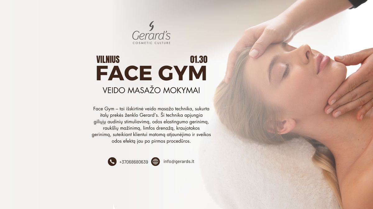 Gerard's FACE GYM veido masa\u017eo mokymai