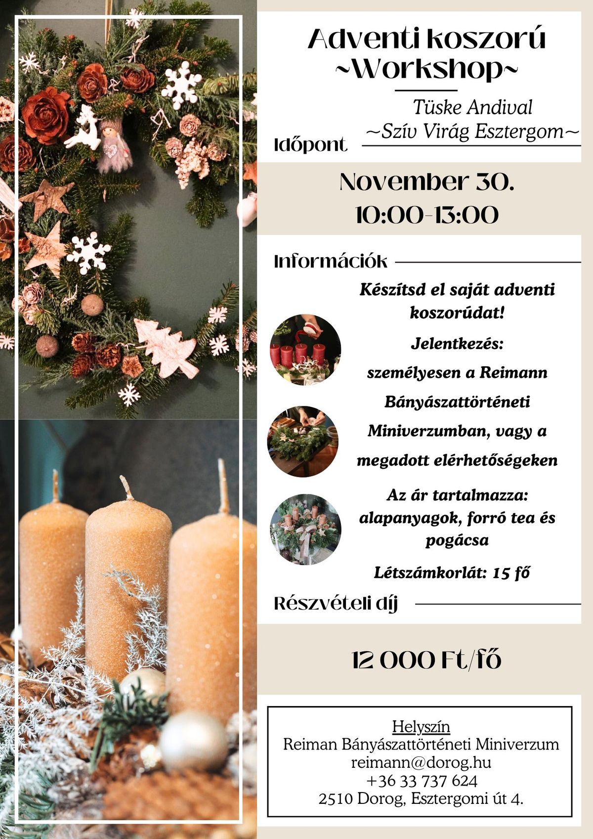 Adventi koszor\u00fa Workshop