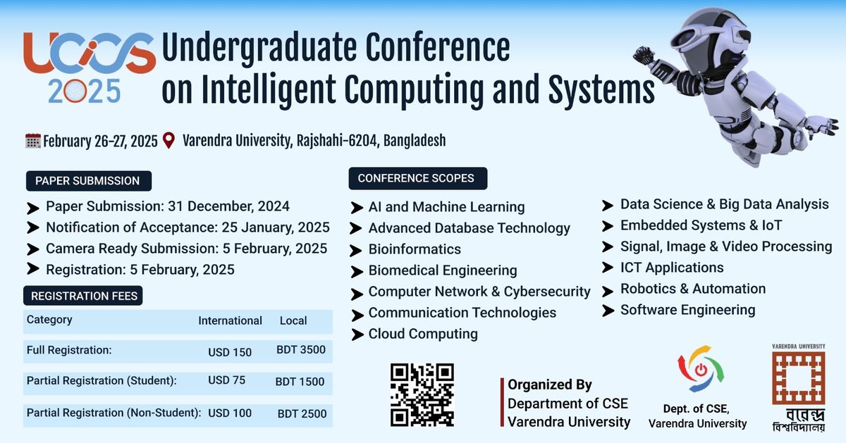 Undergraduate Conference on Intelligent Computing and Systems (UCICS) 2025