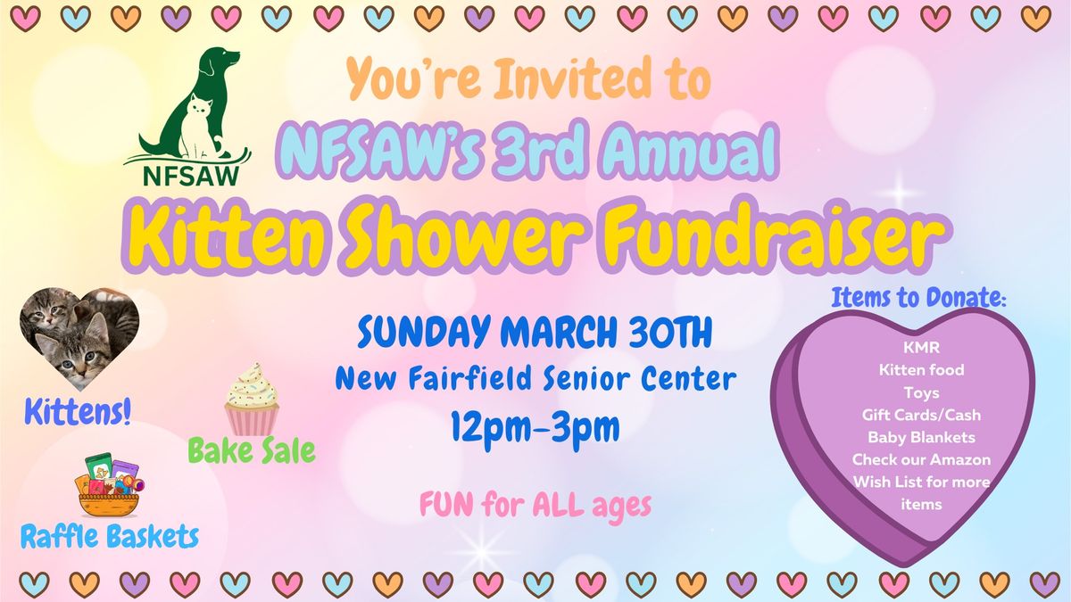 NFSAW's 3rd Annual Kitten Shower Fundraiser