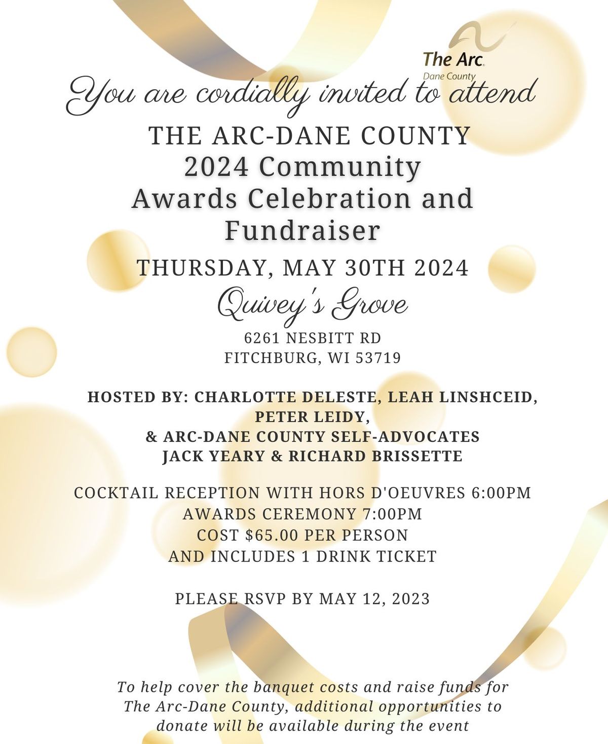 2024 Arc-Dane County Awards Celebration and Fundraiser