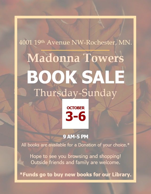 Madonna Towers Book Sale! 