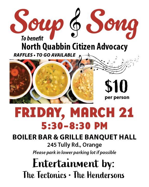 Soup & Song to benefit North Quabbin Citizen Advocacy 