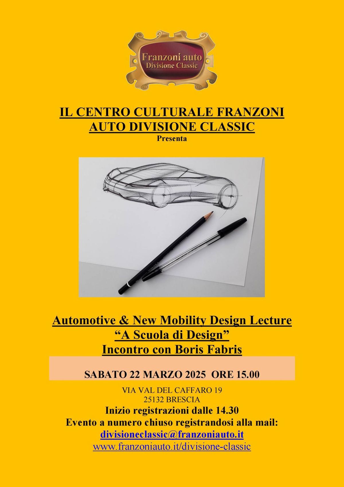 Automotive & New Mobility Design Lecture "A Scuola di Design"