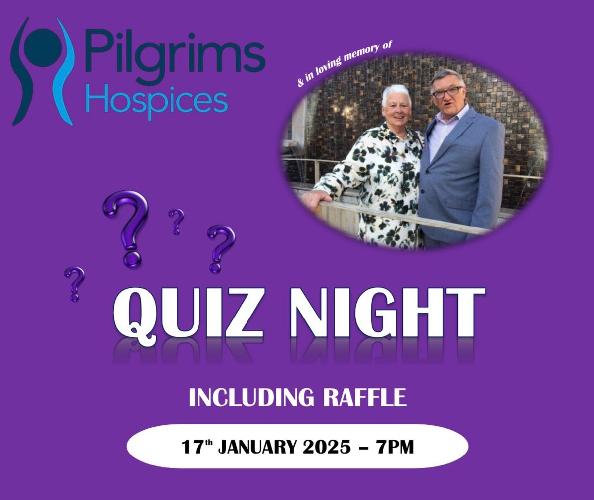 Quiz Night and Raffle for Pilgrims Hospices