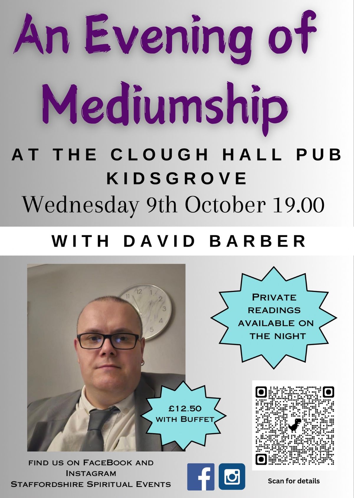 Clough Hall Pub - An Evening of Mediumship with David Barber