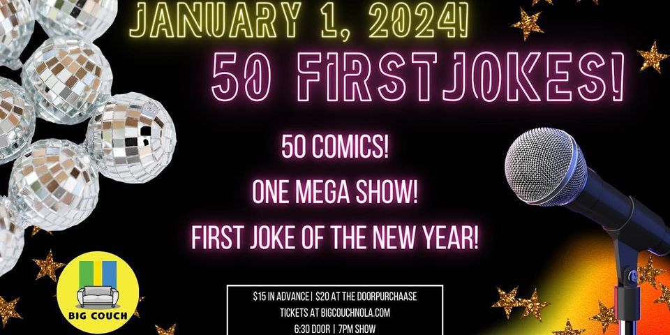 50 First Jokes - Standup to Start the New Year Tickets, 1045 Desire ...