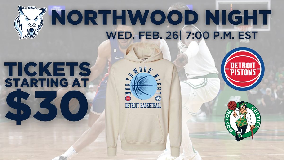 2025 Northwood Night at the Detroit Pistons