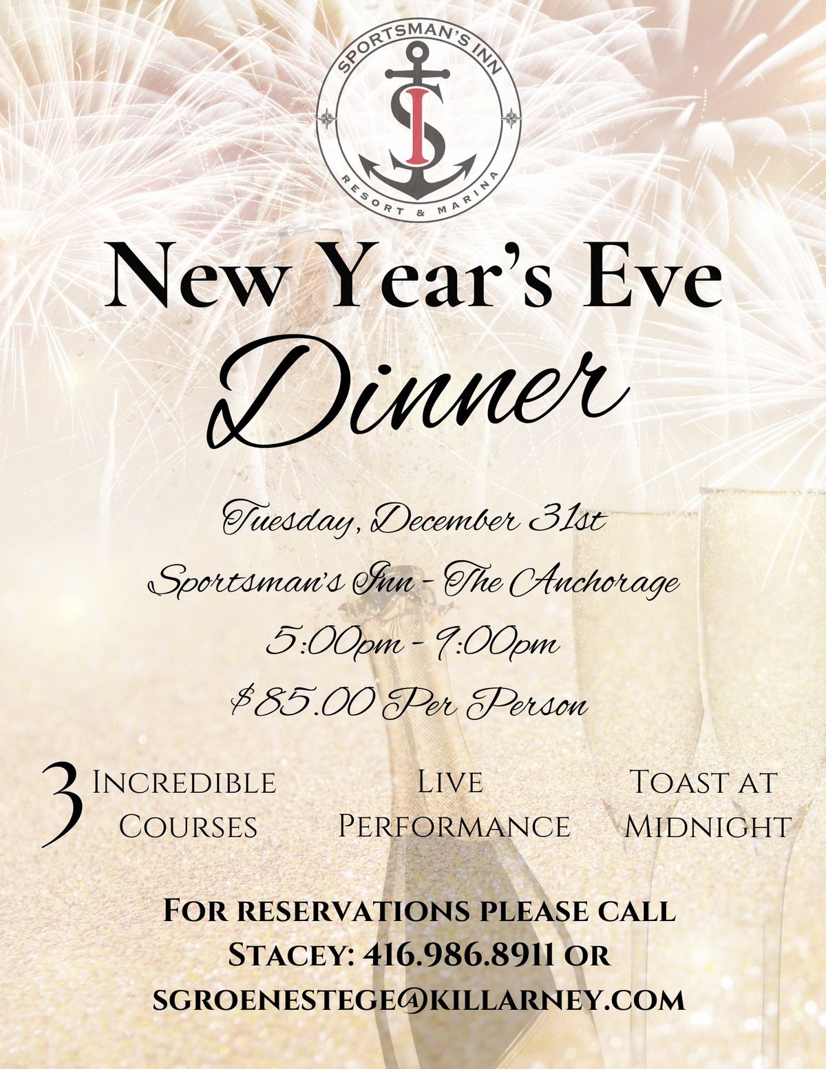 Sportsman's Inn New Year's Eve Dinner