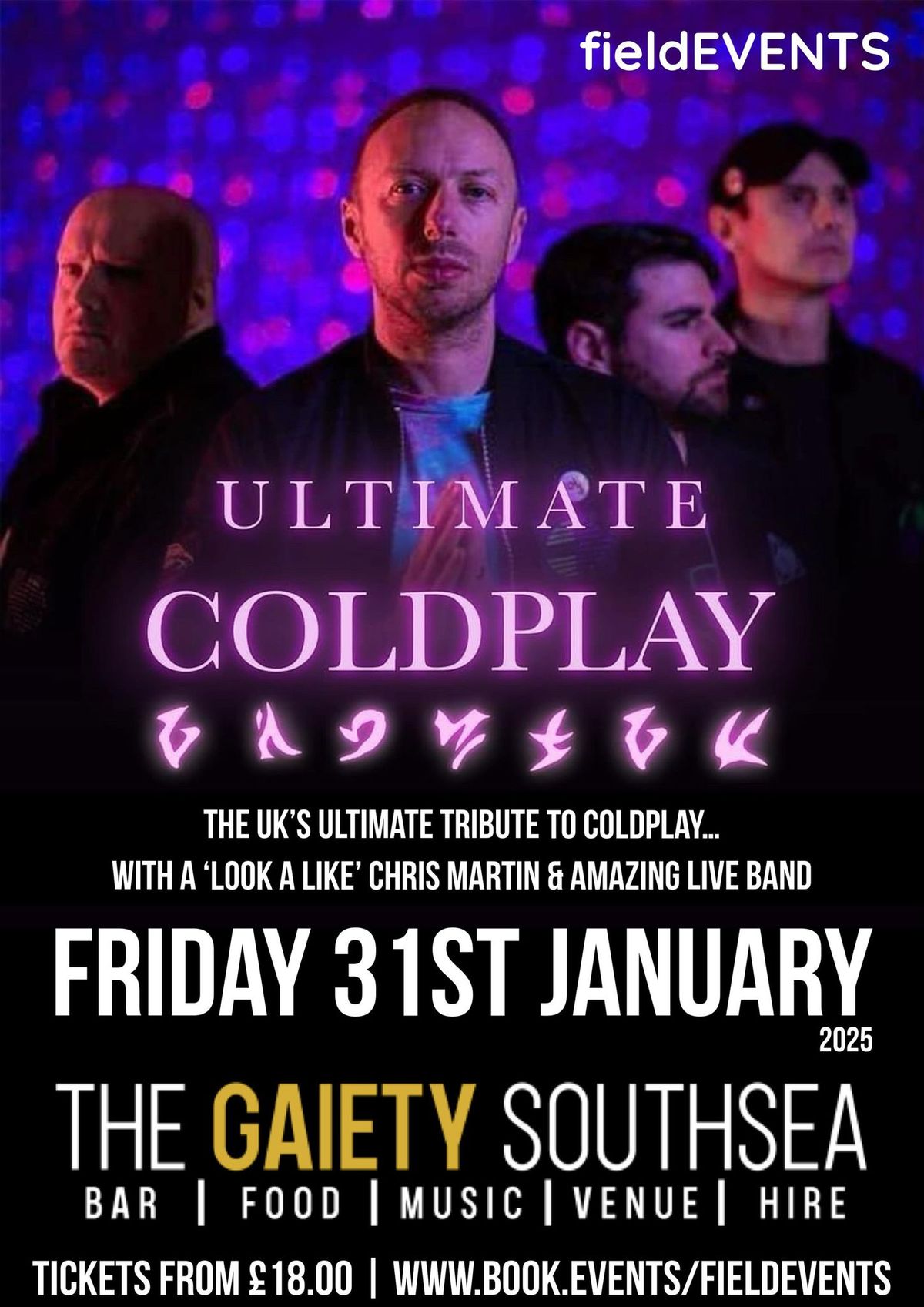 Ultimate Coldplay Live at The Gaiety Southsea, Portsmouth