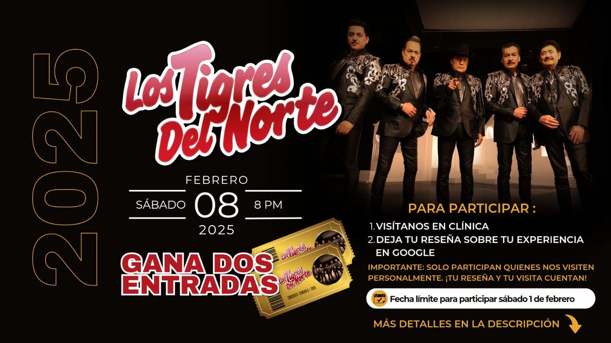 Clinica San Rafael Airline te lleva al Concierto de Los Tigres Del Norte