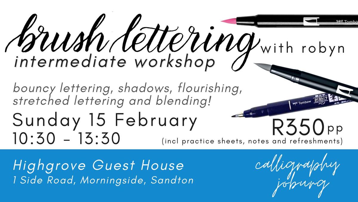 Brush Lettering Intermediate - Flourishing & Blending 