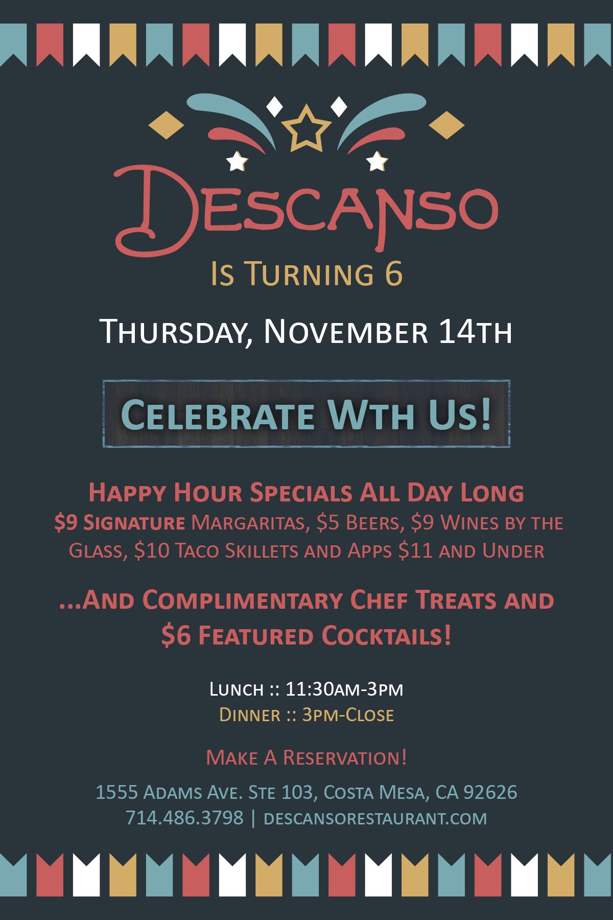 Descanso's 6 Year Anniversary