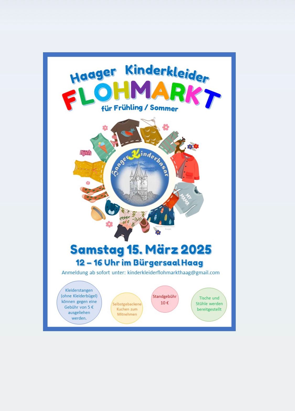 Haager Kinderkleider Flohmarkt