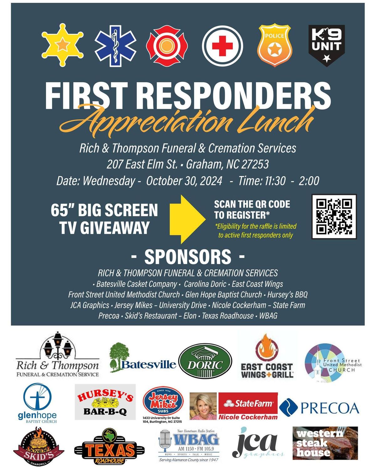 First Responders Appreciation Lunch