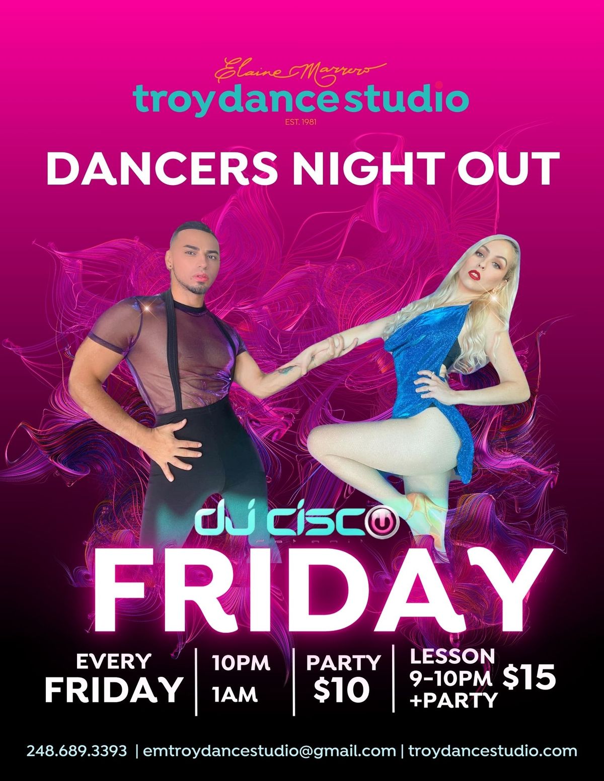 Dancers' Night Out - Fridays @ Troy Dance Studio