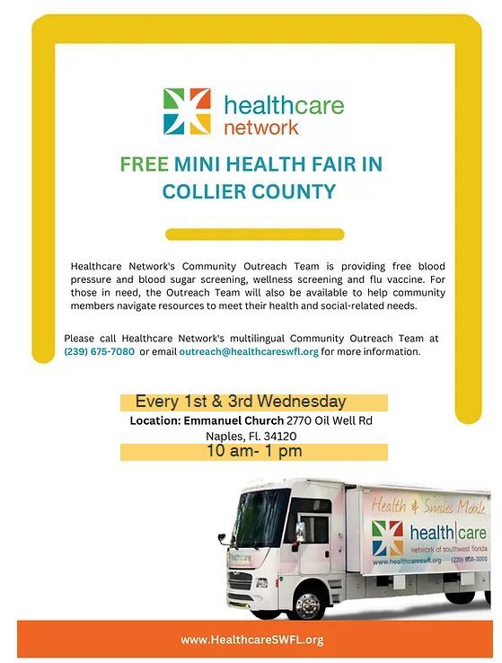 Free Mini Health Fair at Emmanuel Community Park