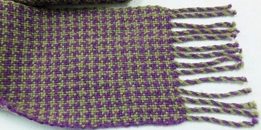 Houndstooth Check Scarf on a Rigid Heddle Loom