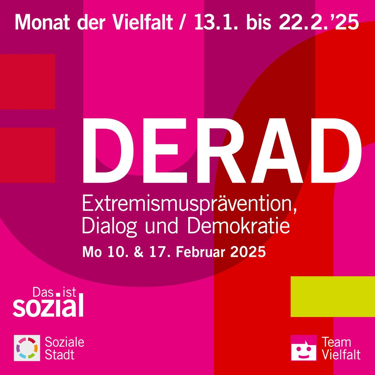 Monat der Vielfalt | Workshop f\u00fcr Multiplikator:innen: DERAD Extremismuspr\u00e4vention, Dialog und Demok