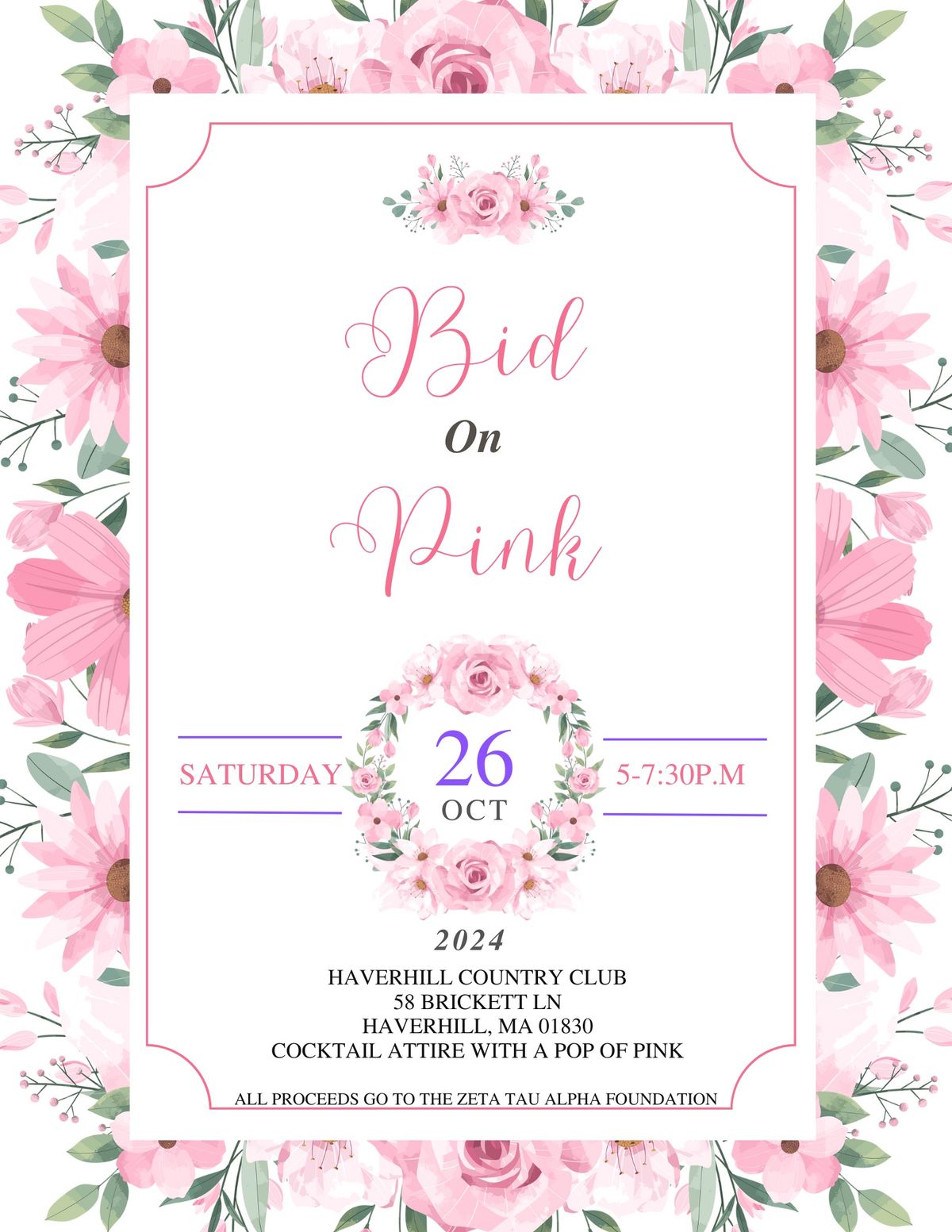 Bid on Pink Auction Event