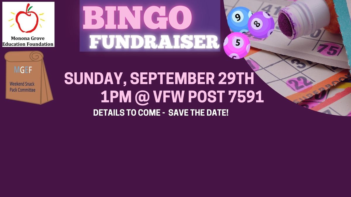 FAMILY BINGO Fundraiser! 