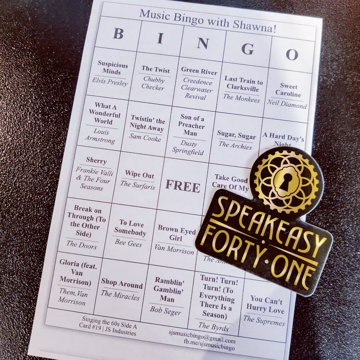 Music Bingo At Speakeasy 41