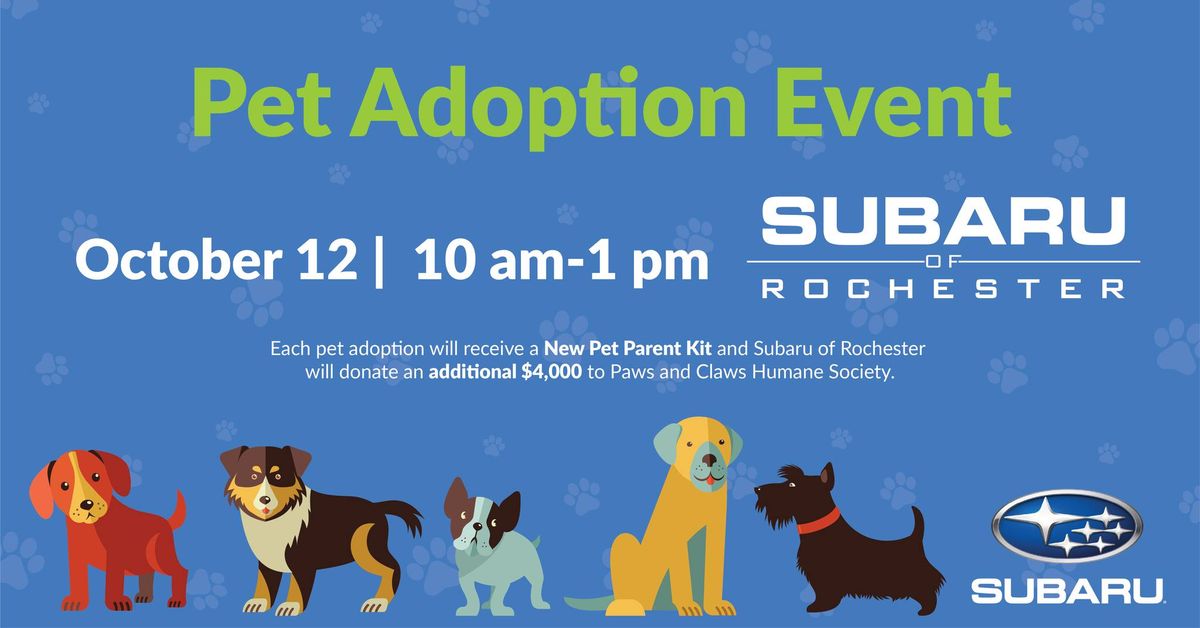 Pet Adoption Event - 4th Annual