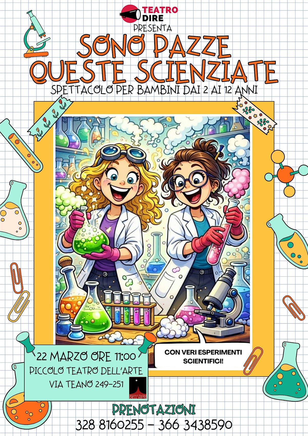 Sono pazze queste scienziate! - Spettacolo per bambini dai 2 ai 12 anni ...