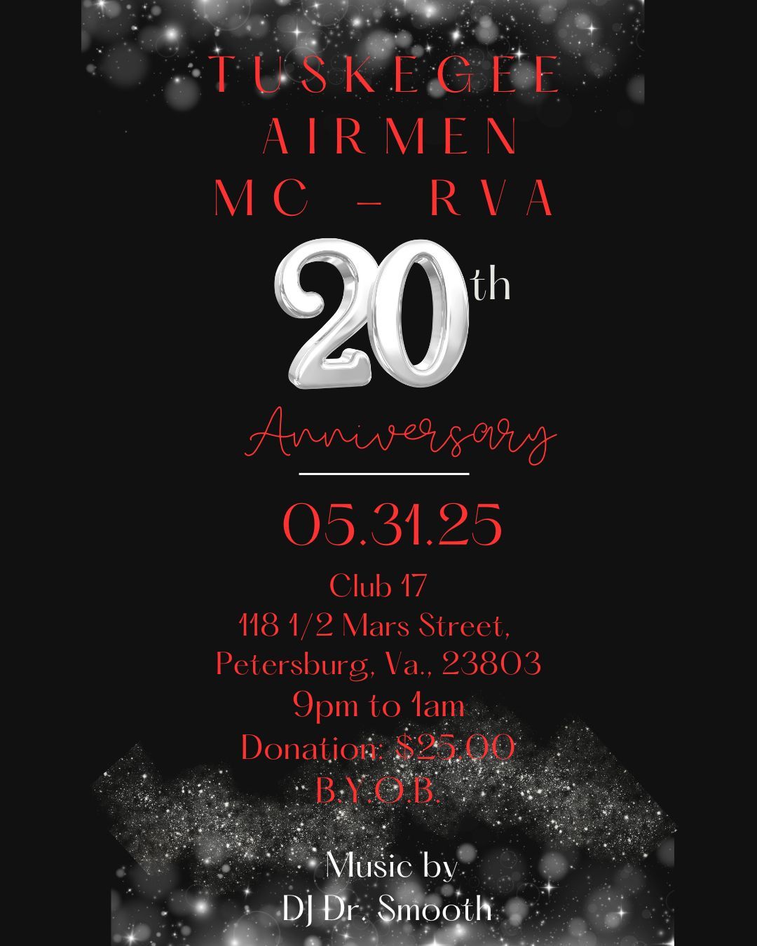 Tuskegee Airmen MC-RVA 20th Anniversary Party 