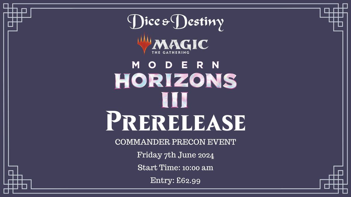 Magic: The Gathering \u2013 Modern Horizons 3 Commander Precon Event
