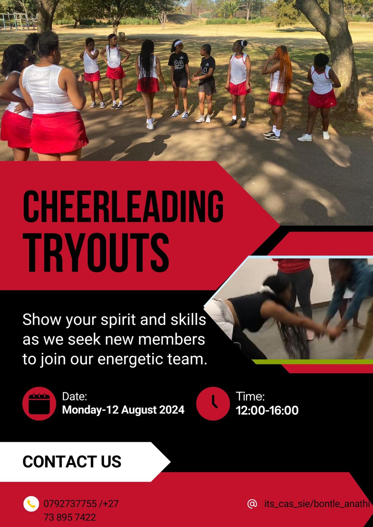 BCC (Braamfontein) cheerleading tryouts 