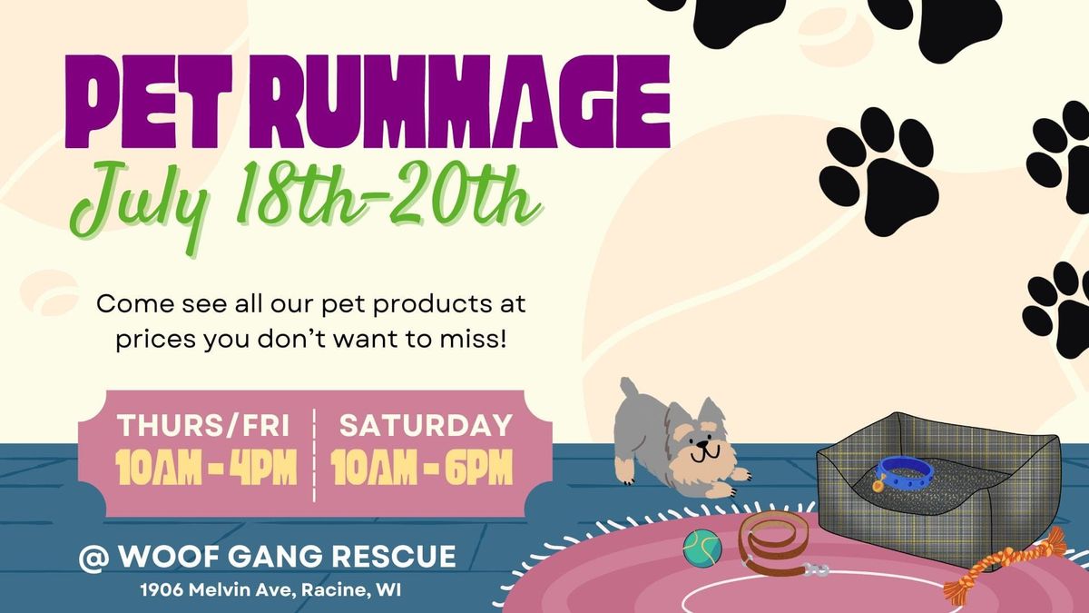 Pet Rummage Sale @ WGR!