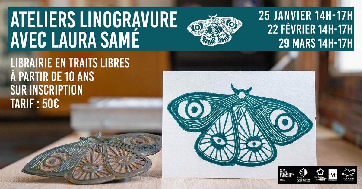 Ateliers linogravure avec Laura Sam\u00e9