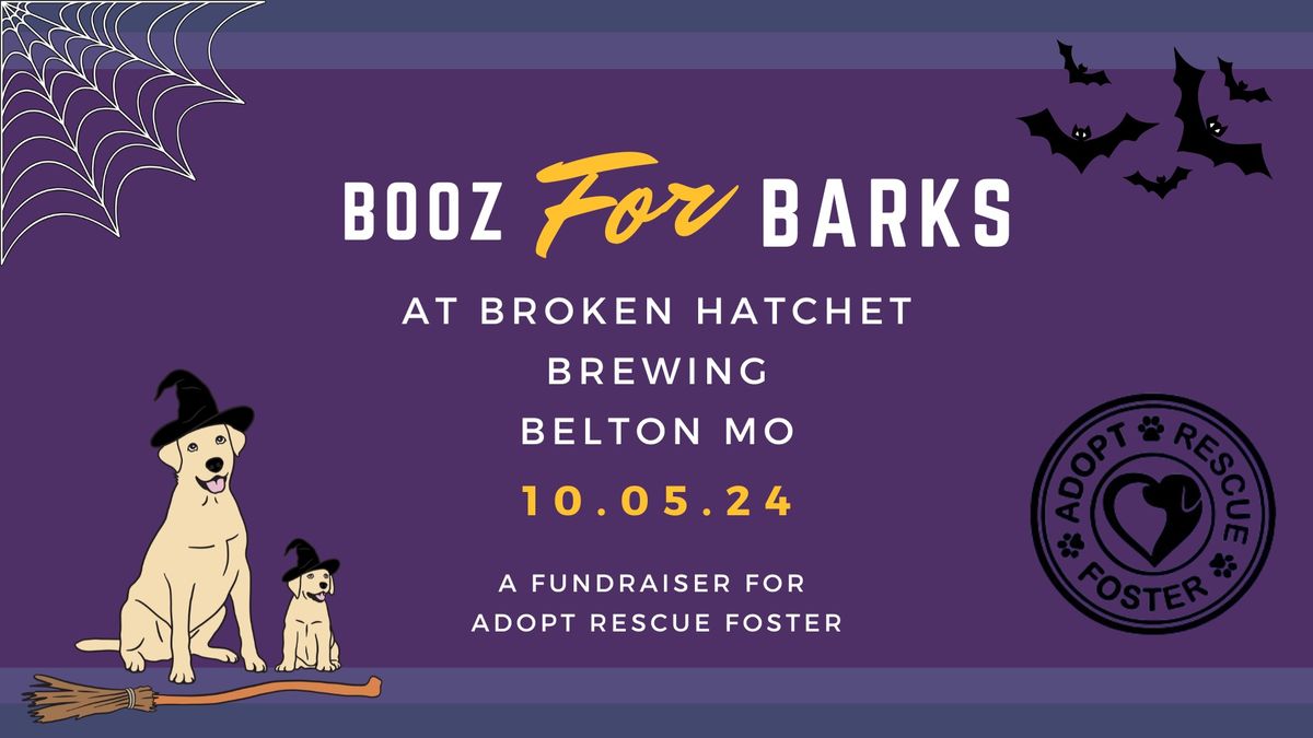 Booz for Barks fundraiser for Adopt Rescue Foster