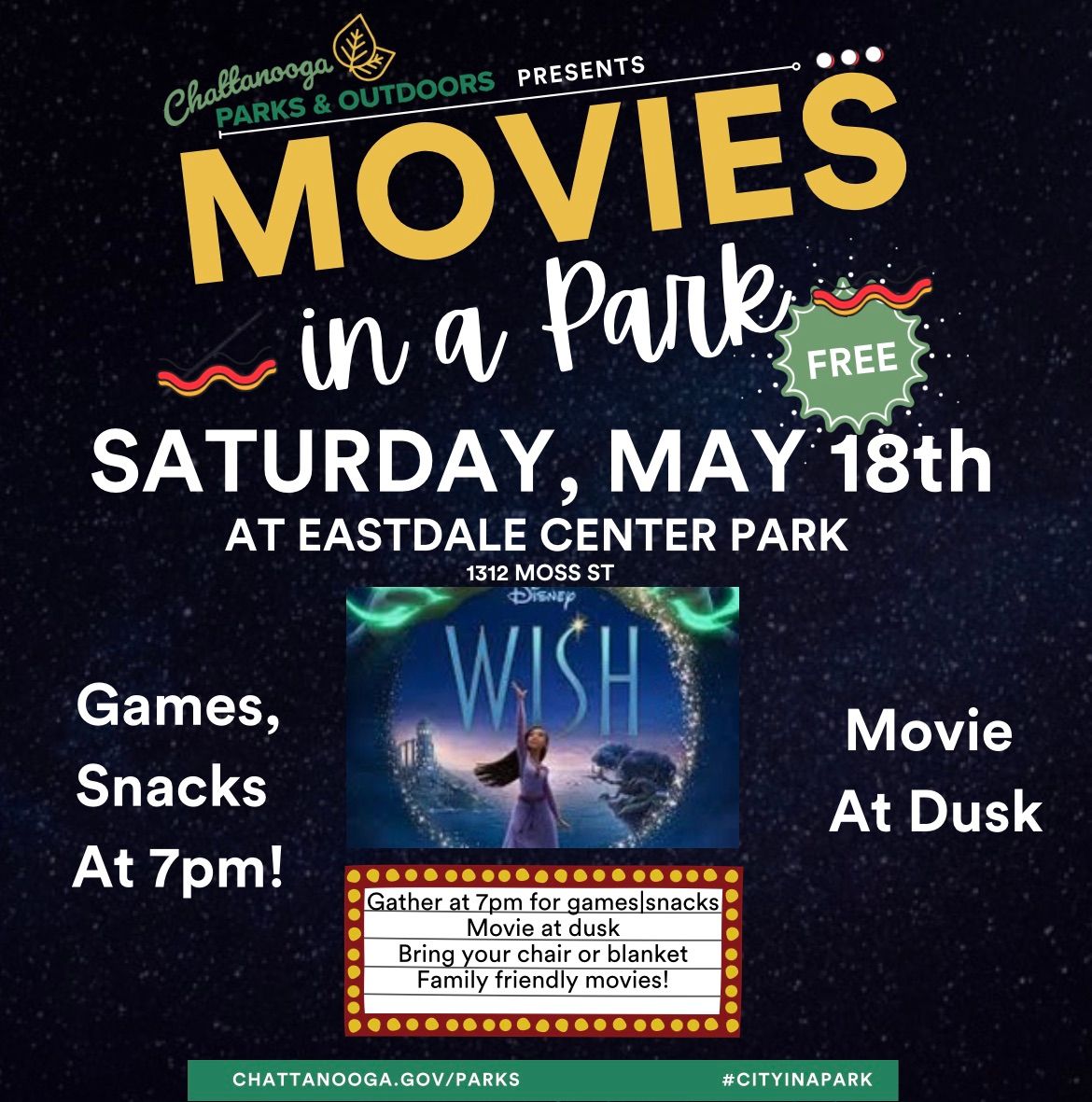 Free Movie In A Park at Eastdale Park