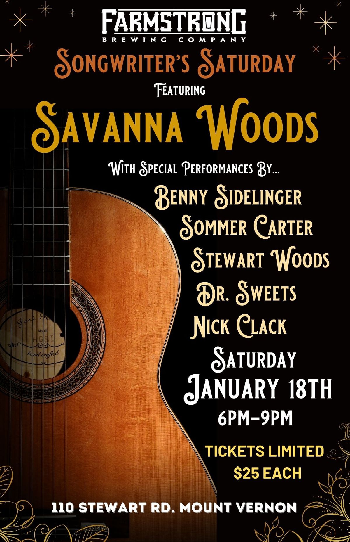 Songwriter's Saturday Featuring Savanna Woods and More!