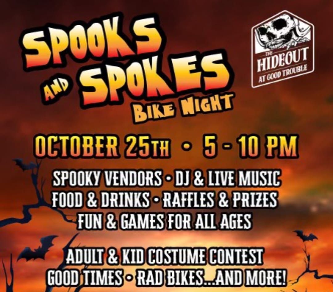 Spooks & Spokes Bike Night At Good Trouble Supply Co