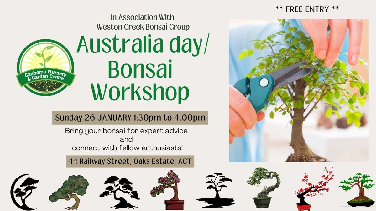 Bonsai Workshop On Australia Day 