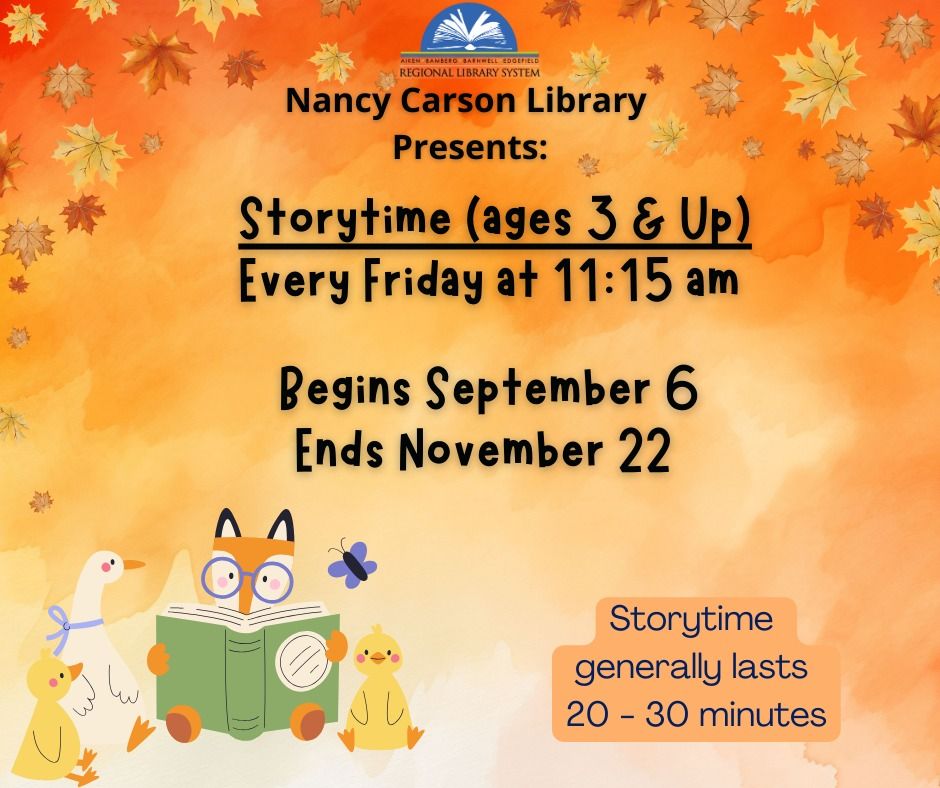 Storytime (Ages 3 & Up)