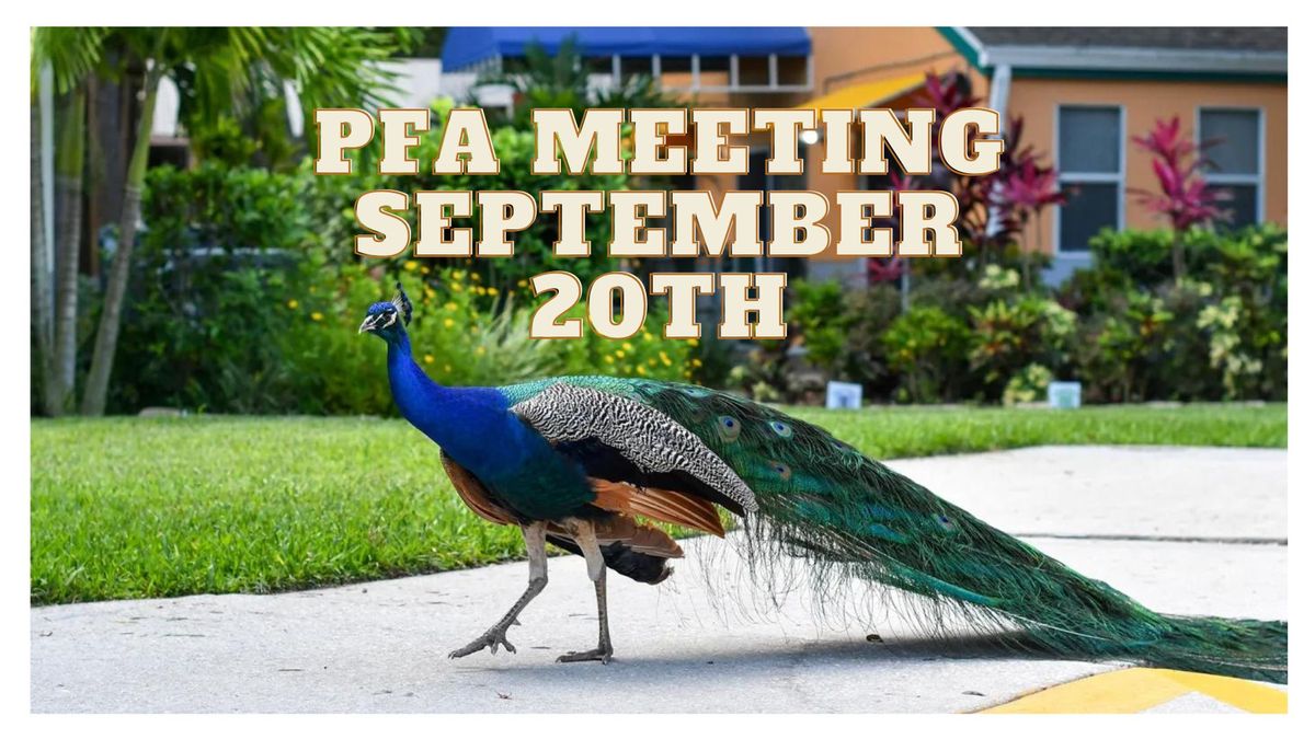 September PFA Meeting