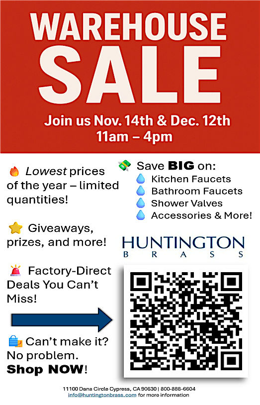 Huntington Brass Warehouse Sale