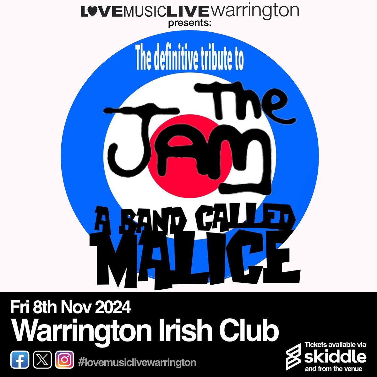 A Band Called Malice (Jam Tribute) - Warrington Irish Club - Fri 8\/11\/24