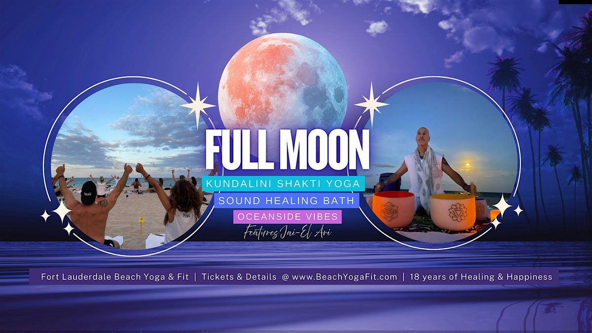 Full Blue MOON \u263e Kundalini Yoga. Sound Healing. Oceanside Vibes