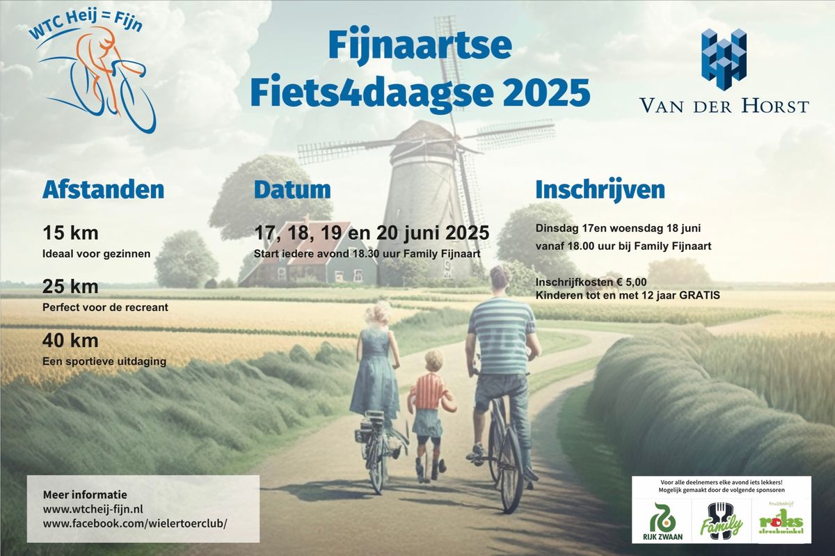 Fijnaarste Fiets4daagse 2025 (17 tot en met 20 juni)